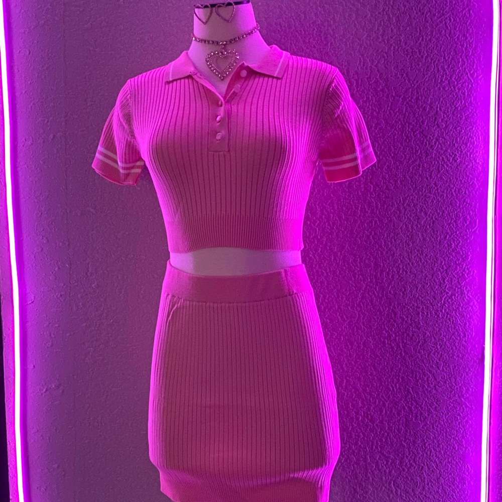 Cute Two Piece crop top set